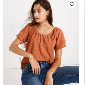 Madewell Texture & Thread Tiered-Sleeve Top